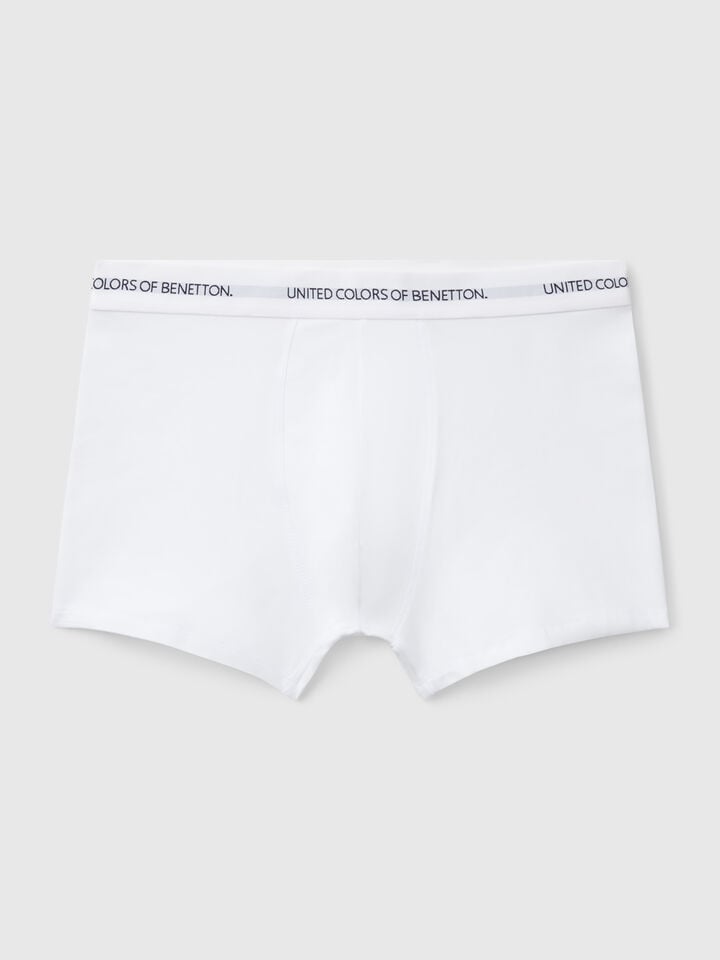 Benetton Boxers In Stretch Cotton White