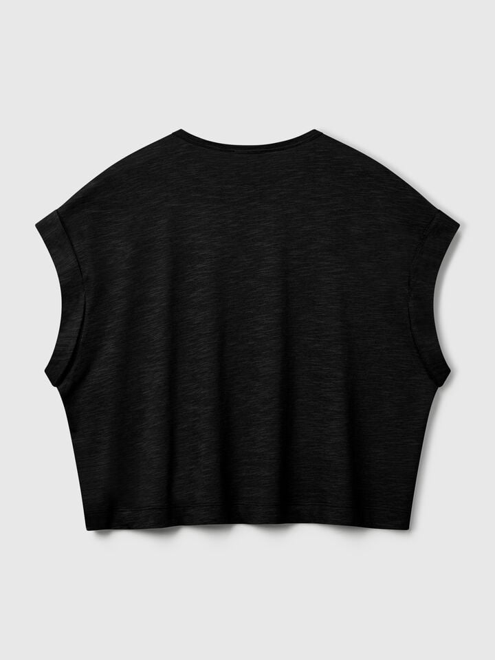 Benetton Boxy Fit T-shirt Black
