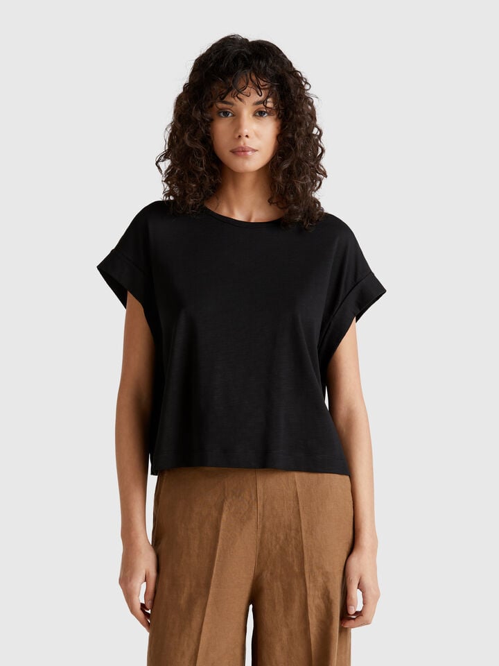 benetton Boxy fit t-shirt Black