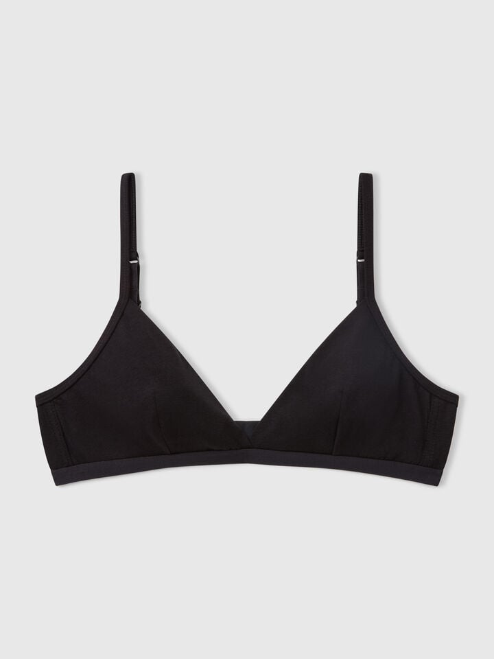 Benetton Bra In Super Stretch Cotton Black