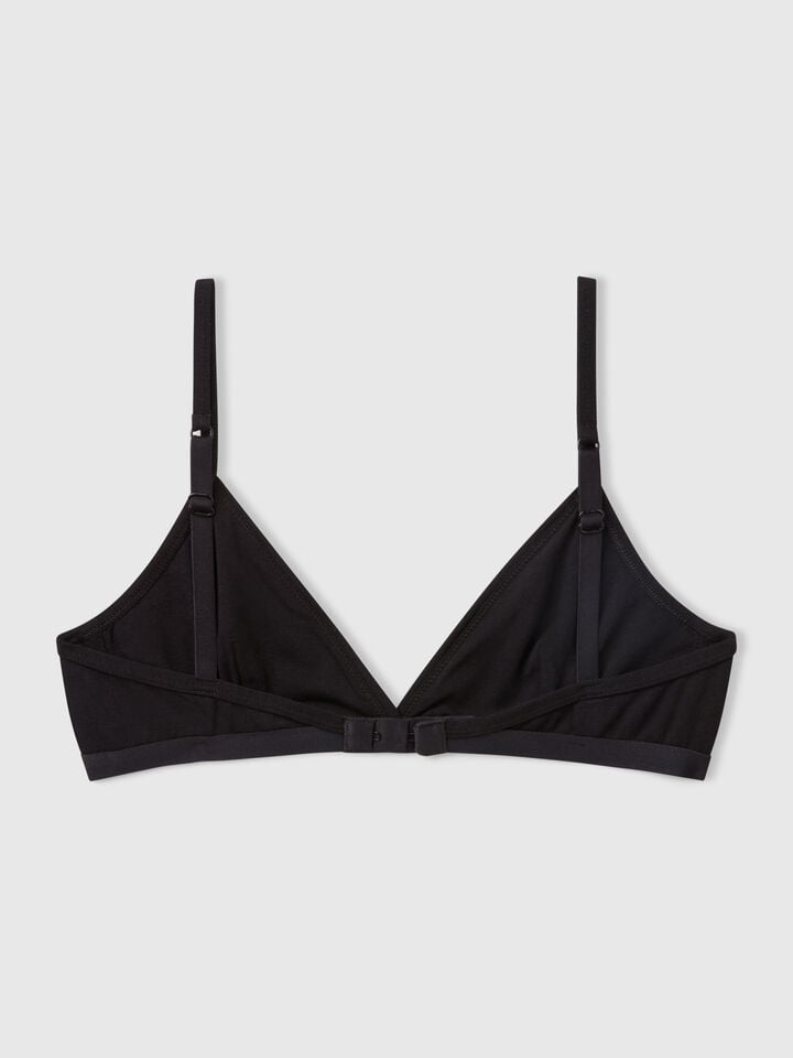 Benetton Bra In Super Stretch Cotton Black