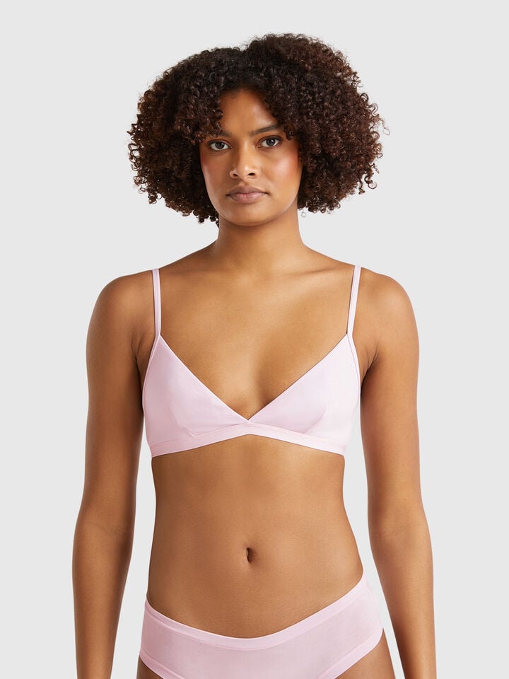 benetton Bra in super stretch cotton Lilac