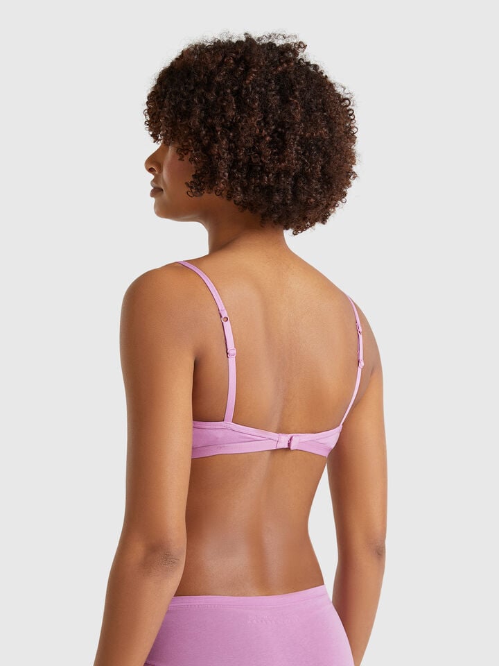 Benetton Bra In Super Stretch Cotton Mauve
