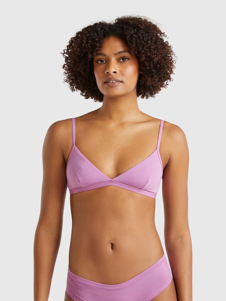 benetton Bra in super stretch cotton Mauve