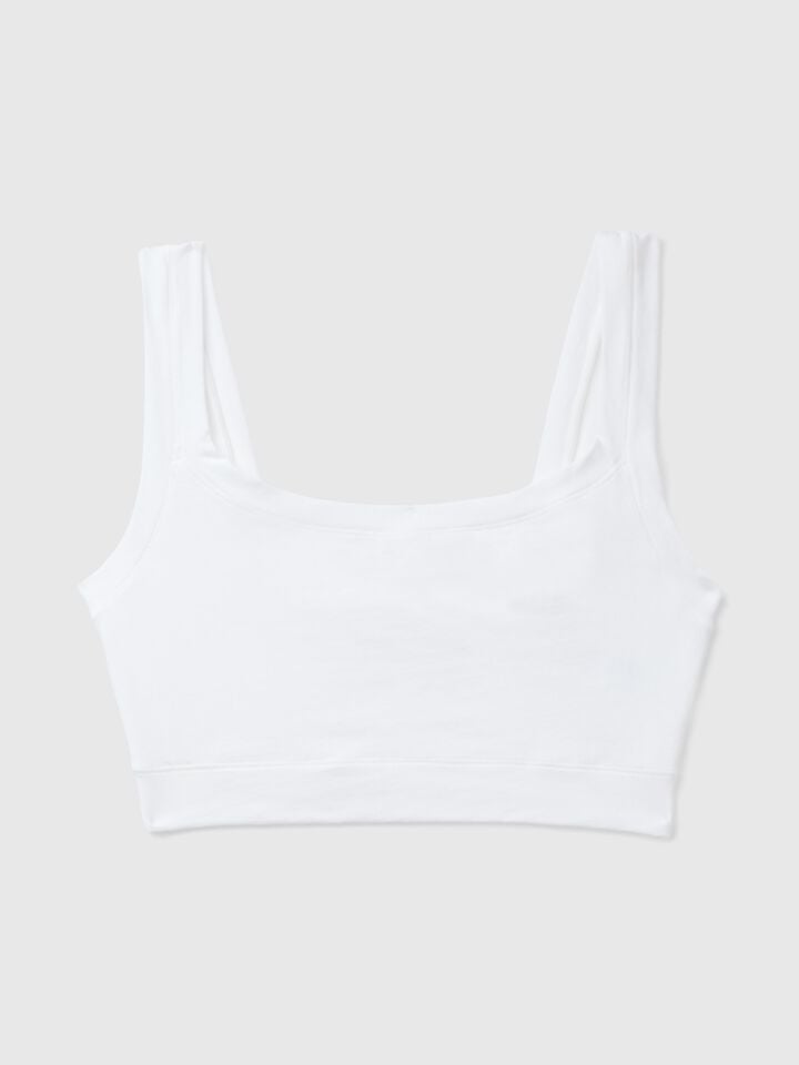 Benetton Bra In Super Stretch Cotton White