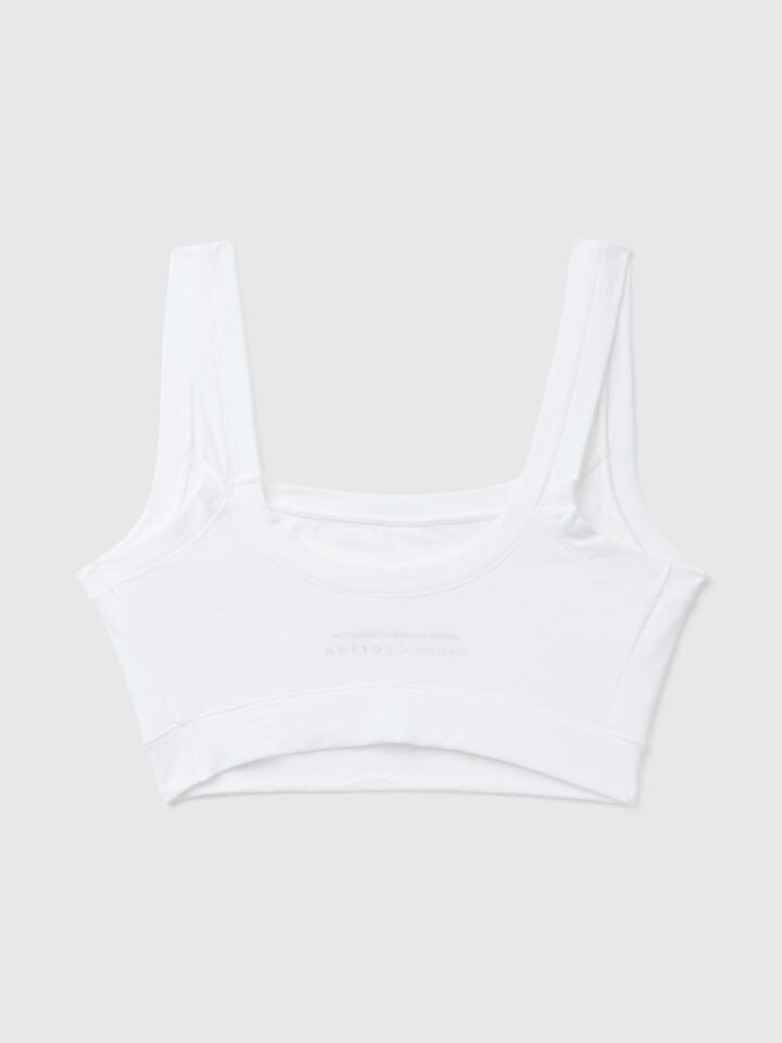 Benetton Bra In Super Stretch Cotton White