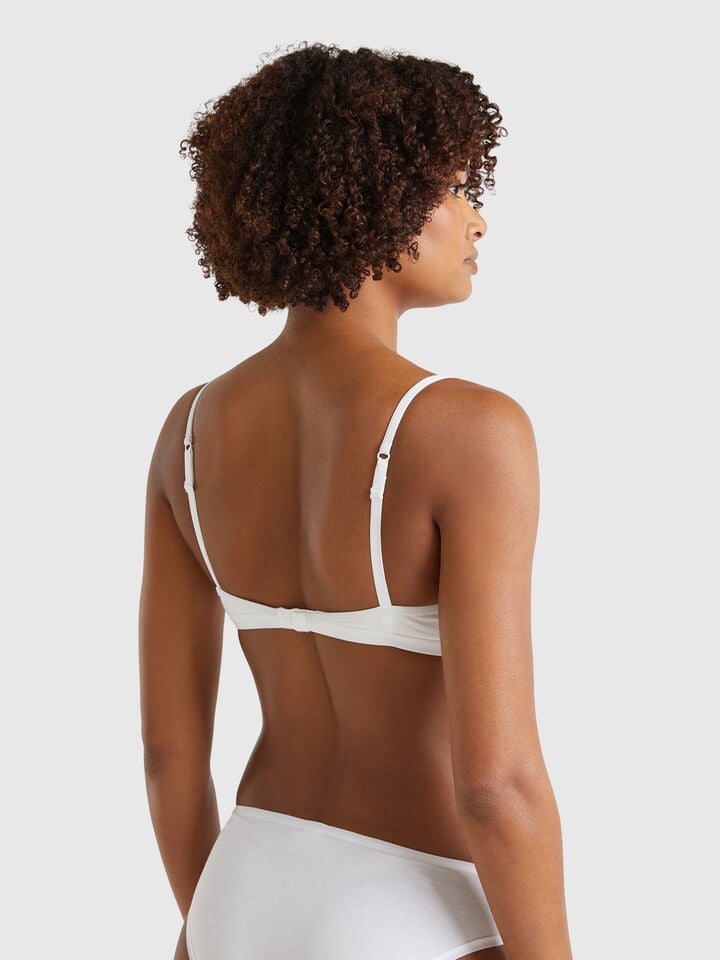 Benetton Bra In Super Stretch Cotton White