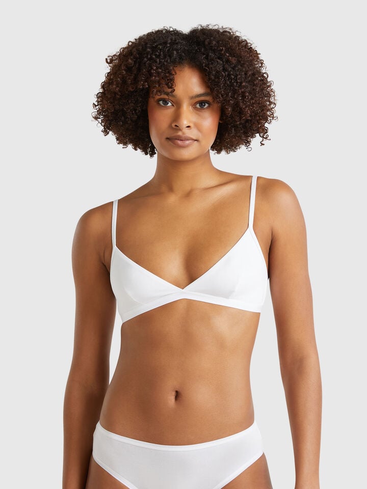 benetton Bra in super stretch cotton White