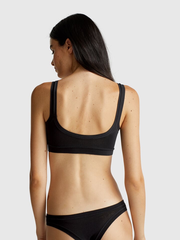 Benetton Brassiere In Super Stretch Cotton Black