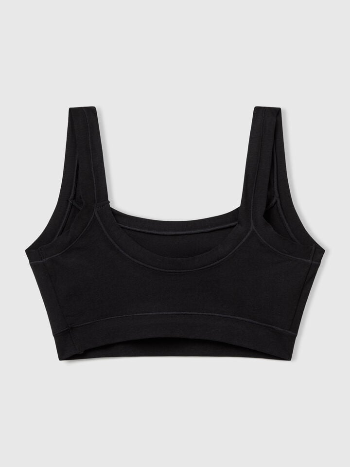 Benetton Brassiere In Super Stretch Cotton Black