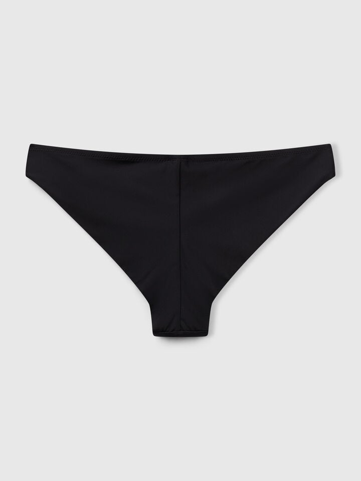 Benetton Brazilian Swim Bottoms In ECONYL® Black