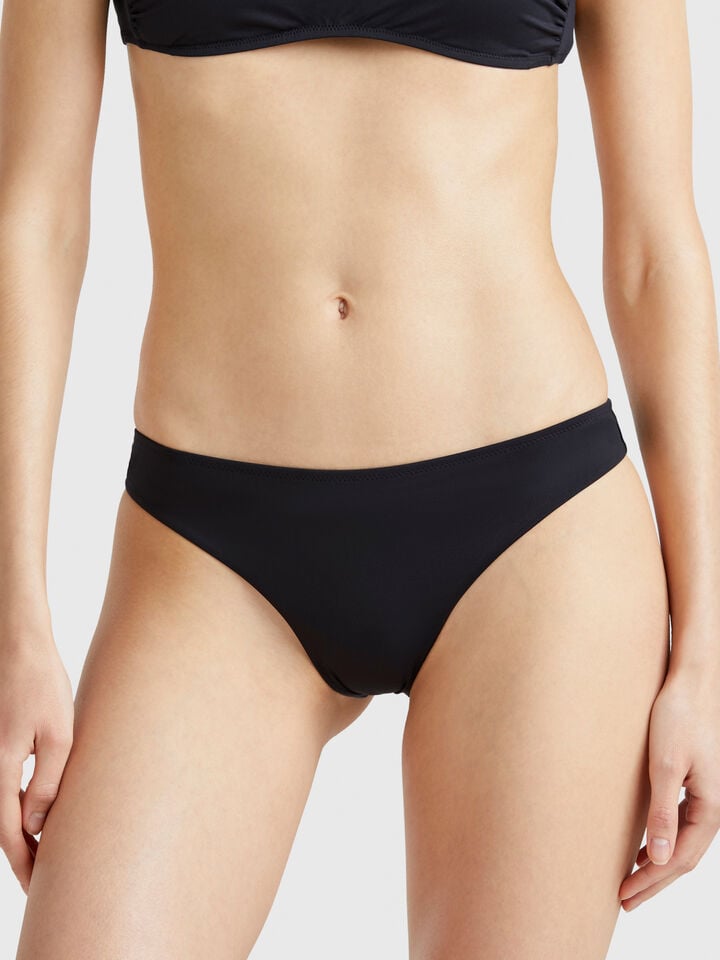 benetton Brazilian swim bottoms in ECONYL® Black