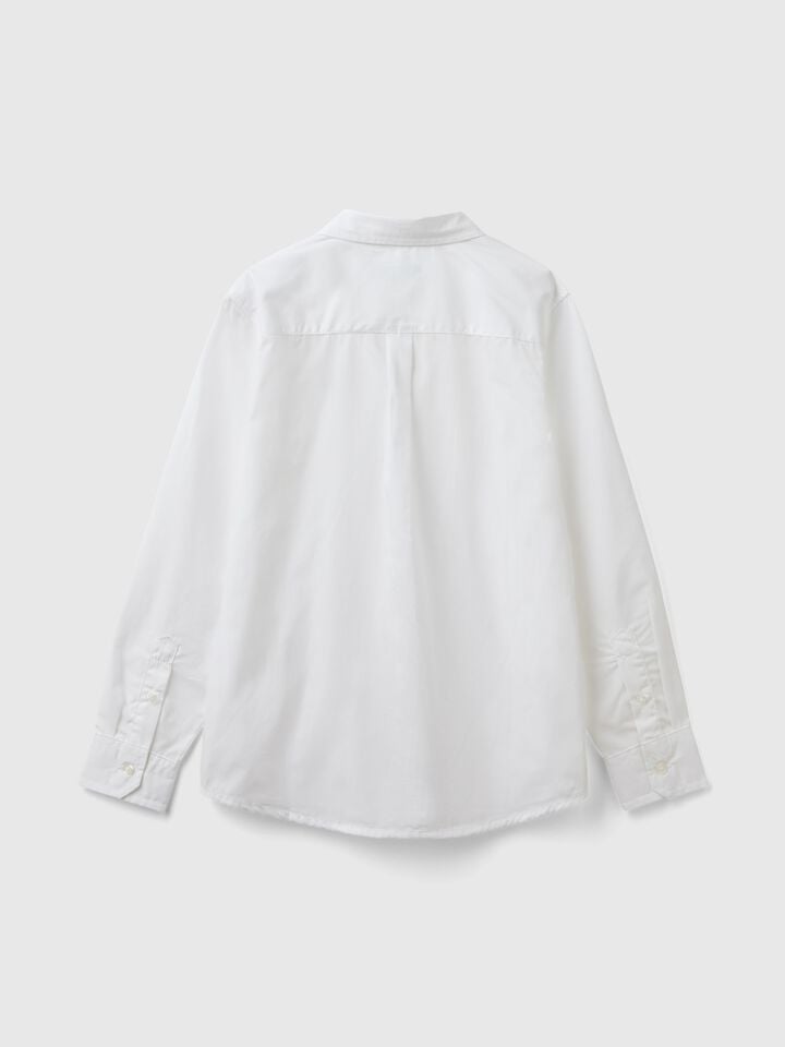 Benetton Button-down White Shirt White
