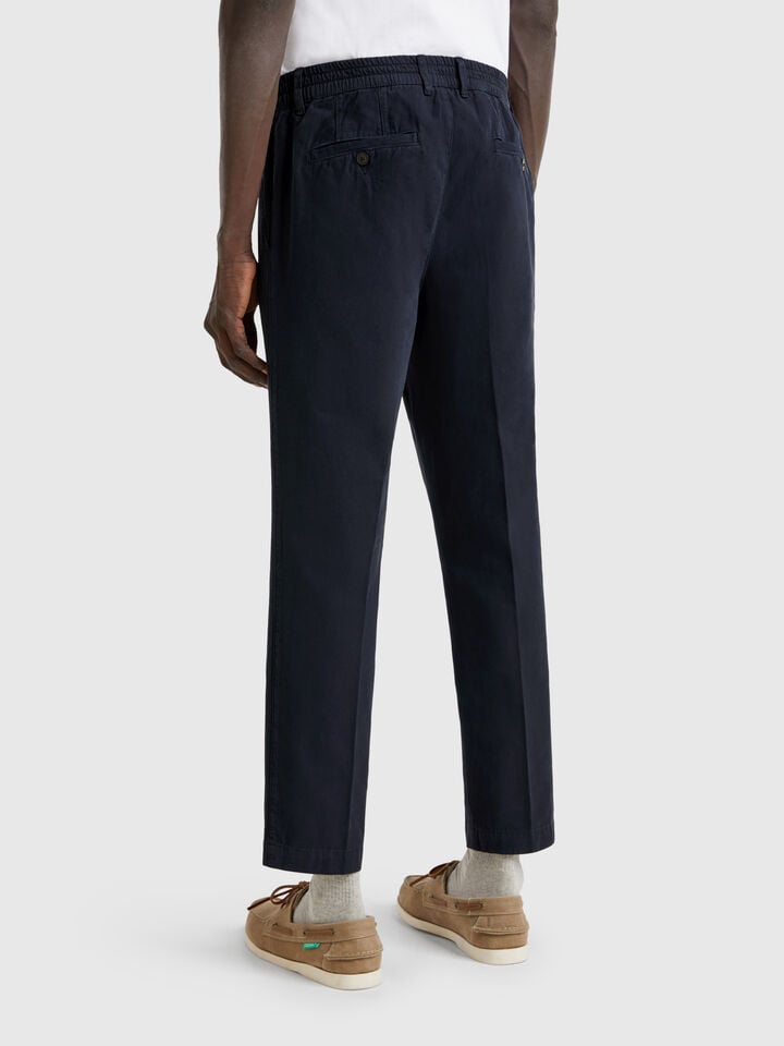 Benetton Carrot Fit Chinos Dark Blue