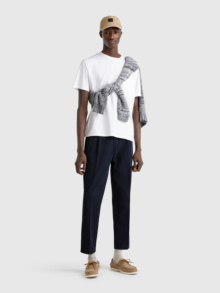 Benetton Carrot Fit Chinos Dark Blue