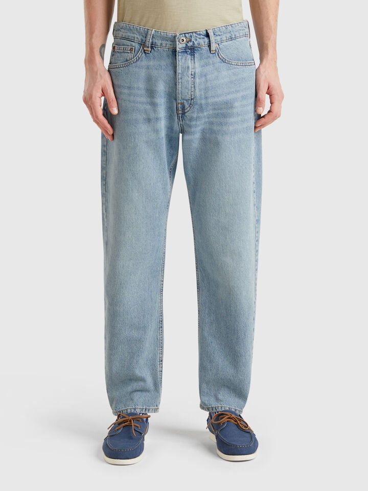 benetton Carrot fit jeans Light Blue