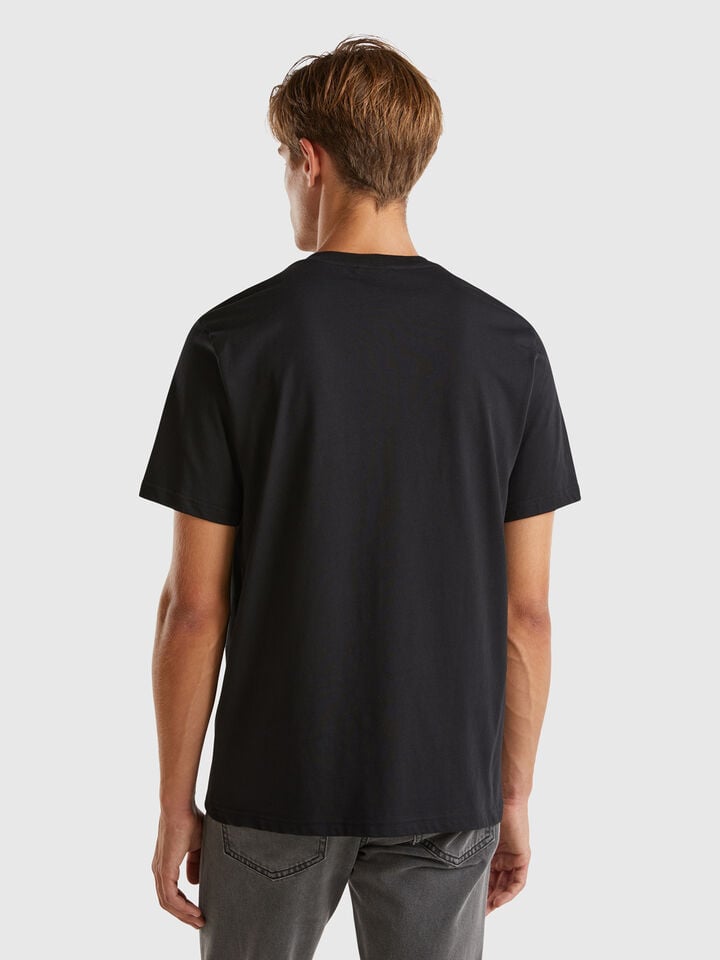 Benetton Cotton Basic T-shirt Black