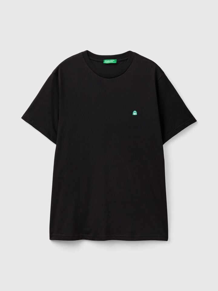 Benetton Cotton Basic T-shirt Black