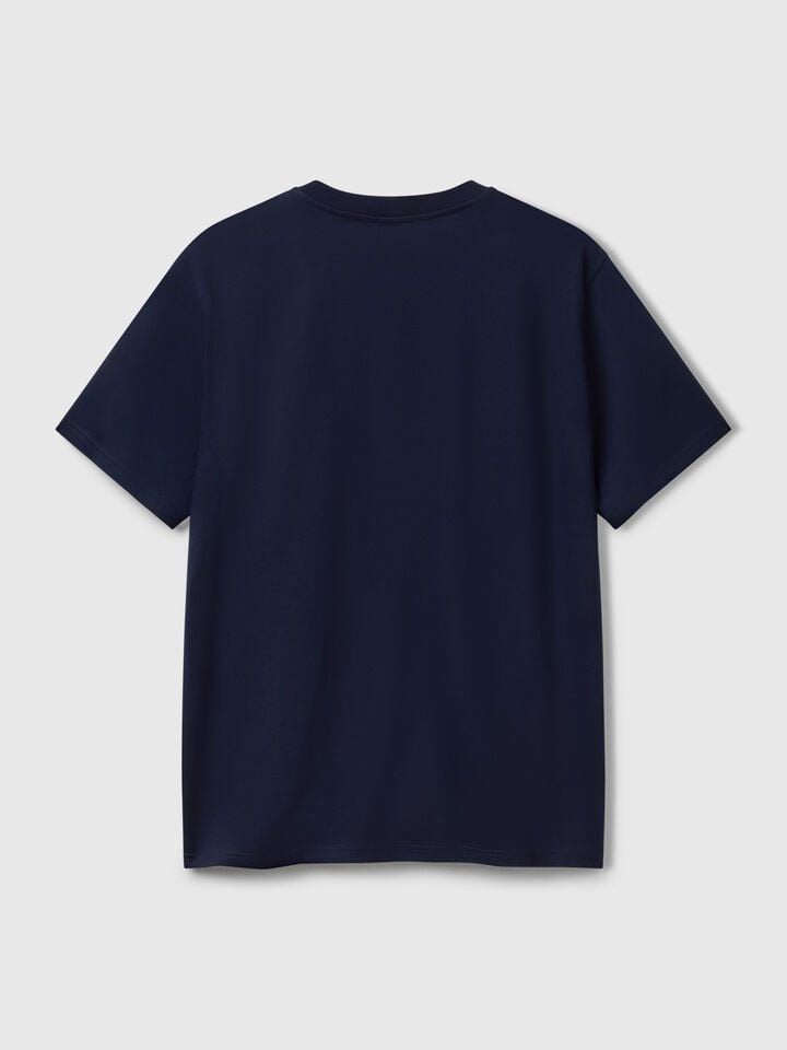 Benetton Cotton Basic T-shirt Dark Blue