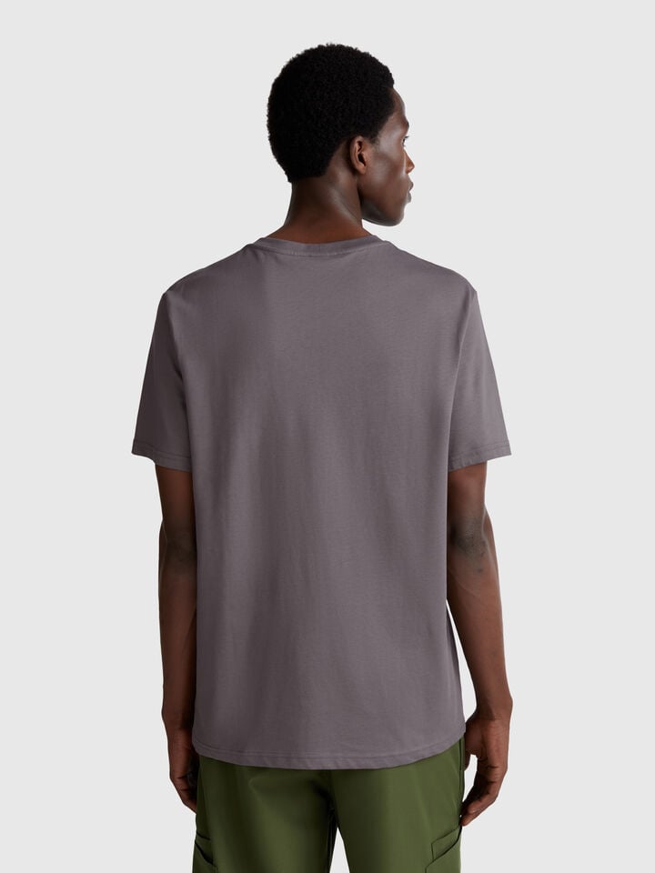 Benetton Cotton Basic T-shirt Dark Gray