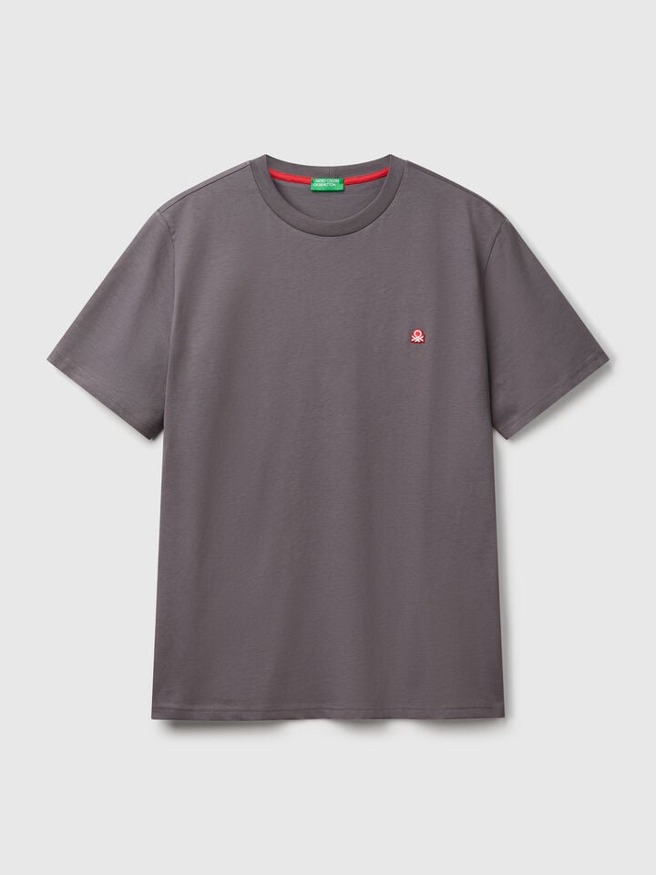 Benetton Cotton Basic T-shirt Dark Gray