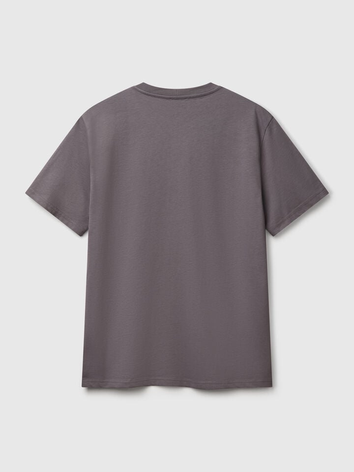 Benetton Cotton Basic T-shirt Dark Gray