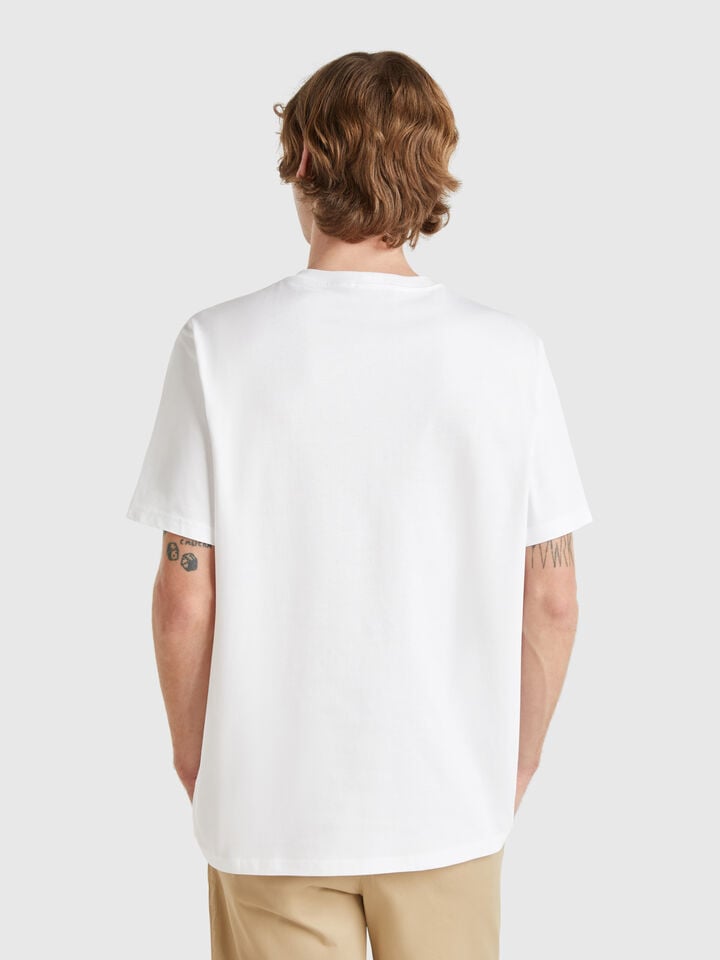 Benetton Cotton Basic T-shirt White