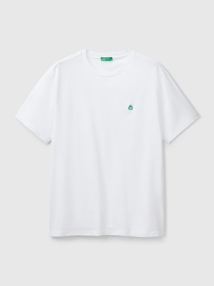 Benetton Cotton Basic T-shirt White