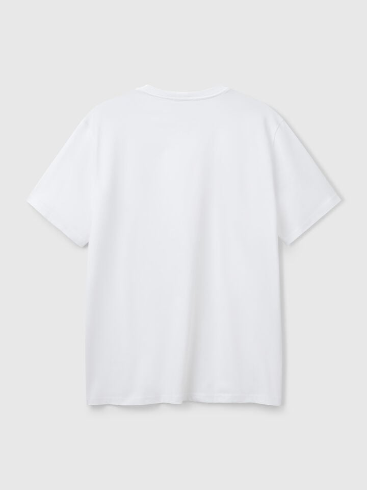 Benetton Cotton Basic T-shirt White