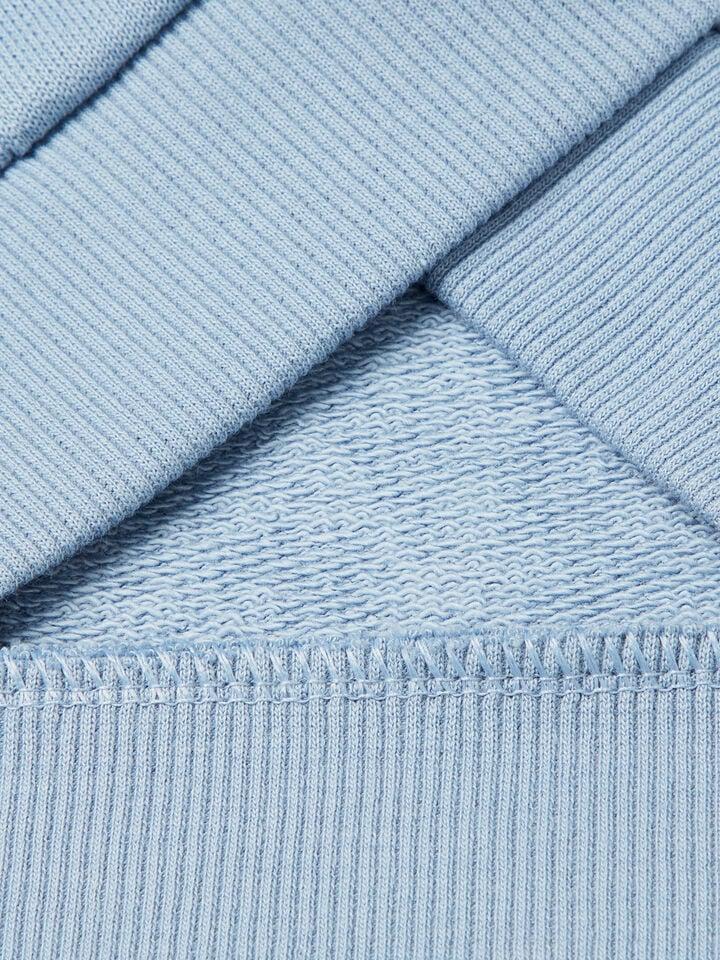 Benetton Cotton Sweatshirt With Logo Light Blue