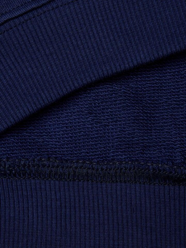 Benetton Cotton Sweatshirt With Print Dark Blue