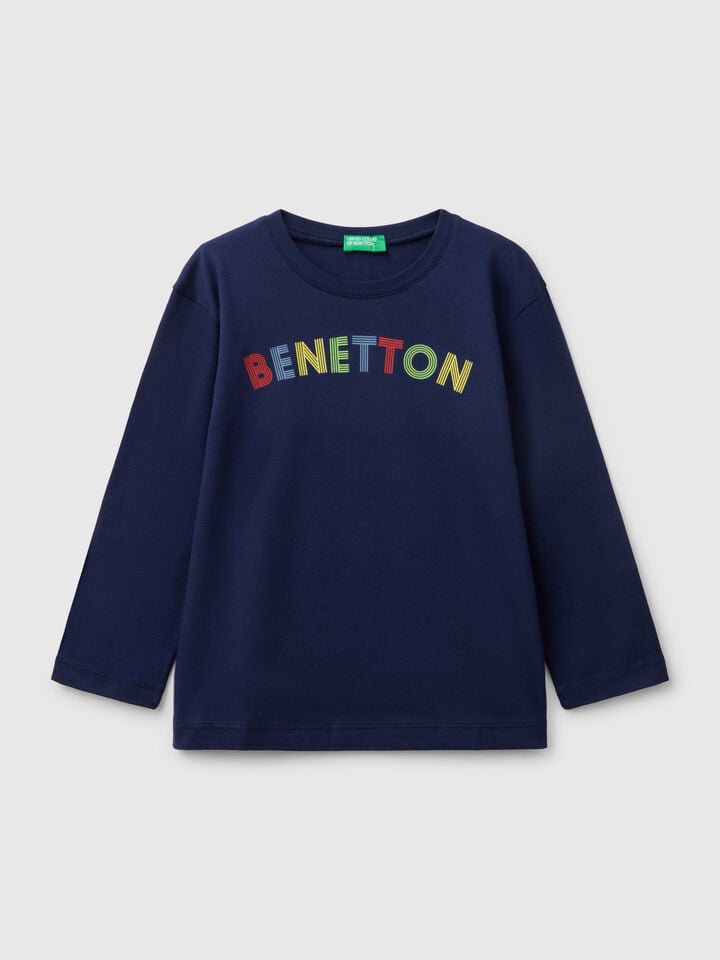 Benetton Cotton T-shirt Dark Blue