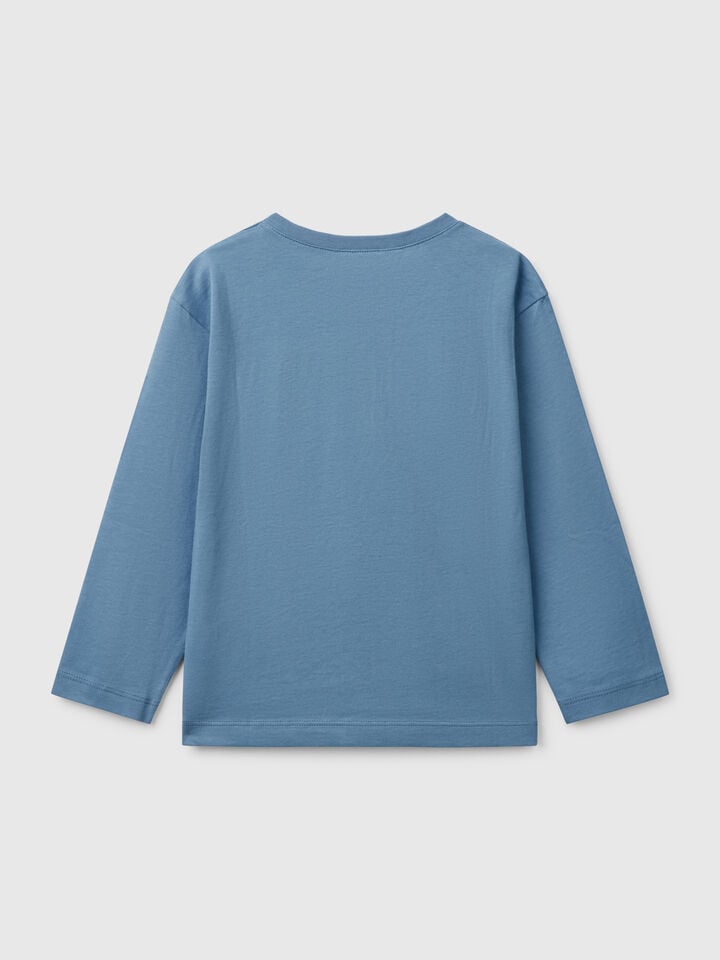 Benetton Cotton T-shirt Light Blue