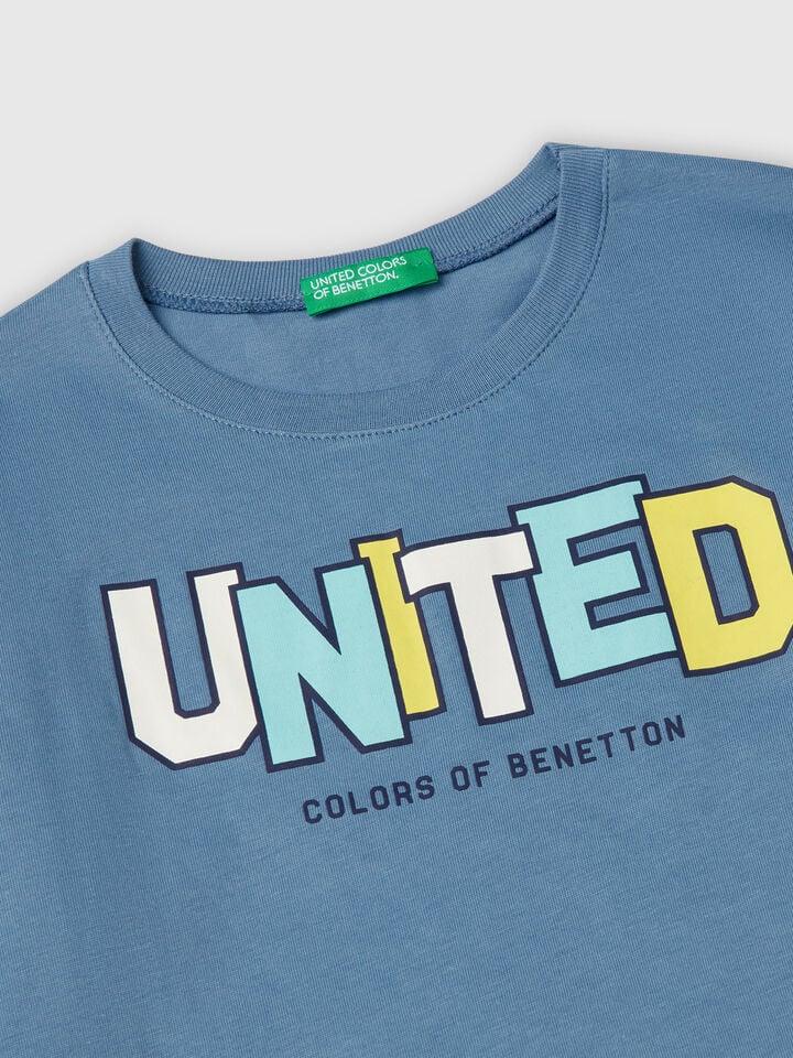 Benetton Cotton T-shirt Light Blue