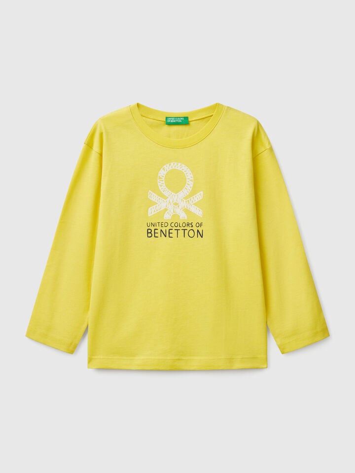 Benetton Cotton T-shirt Lime