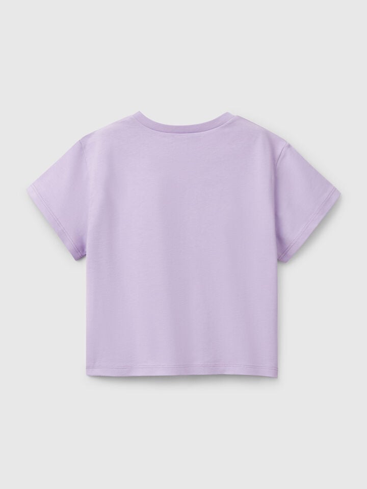 Benetton Crew Neck Snoopy ©Peanuts T-shirt Lilac