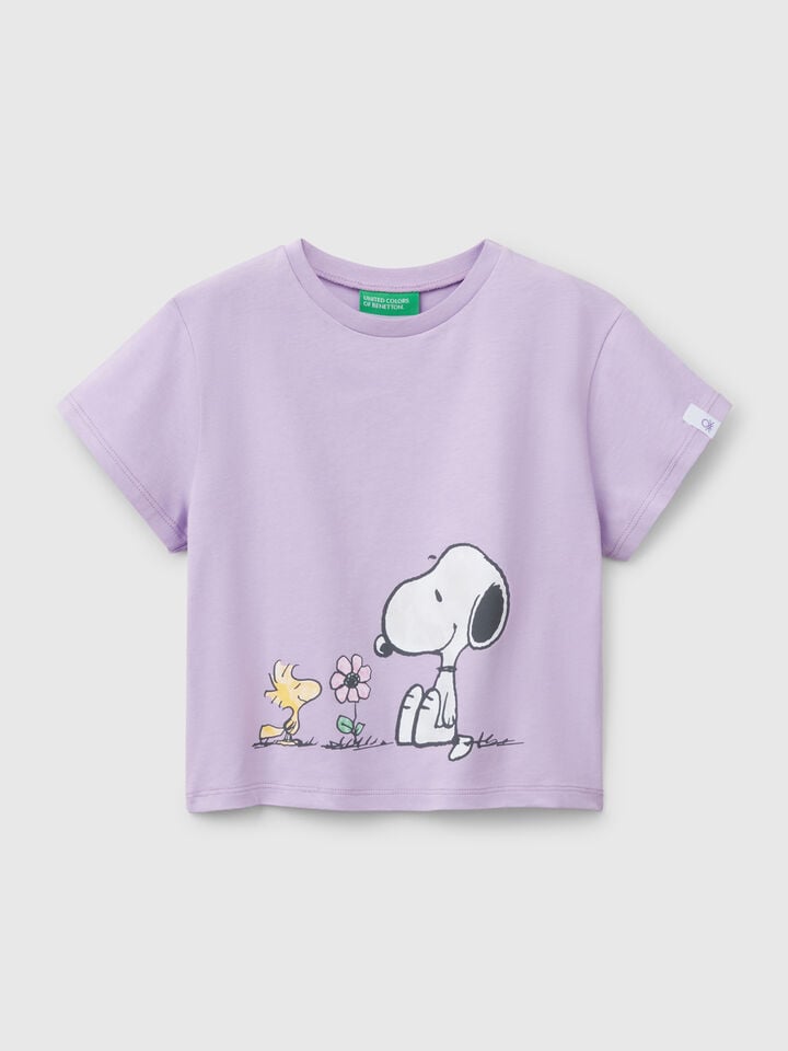 benetton Crew neck Snoopy ©Peanuts t-shirt Lilac