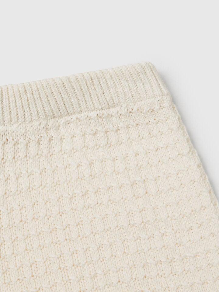 Benetton Crochet Look Shorts Vanilla