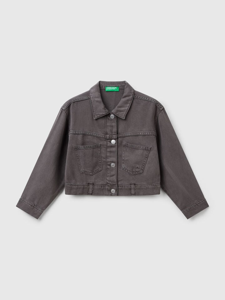 benetton Cropped jacket Gray