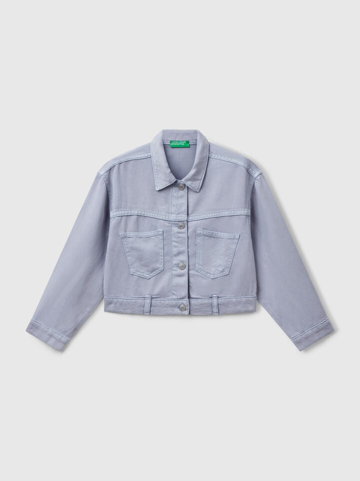 benetton Cropped jacket Light Blue