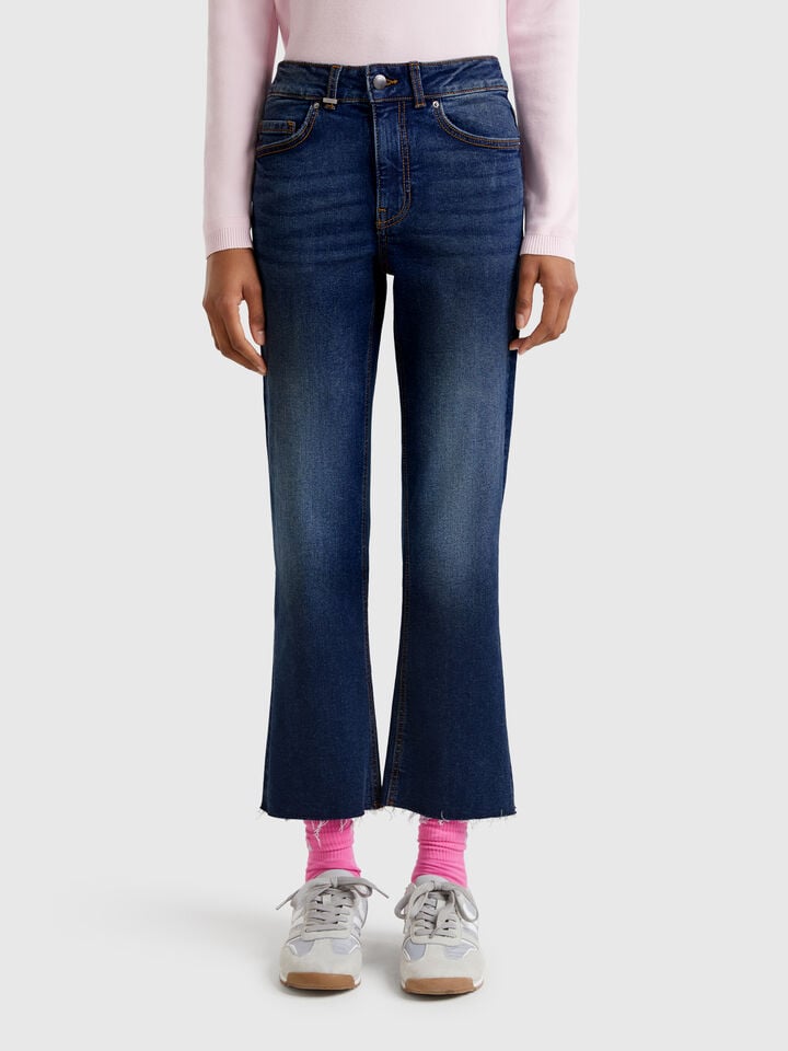 benetton Cropped jeans in cotton Blue