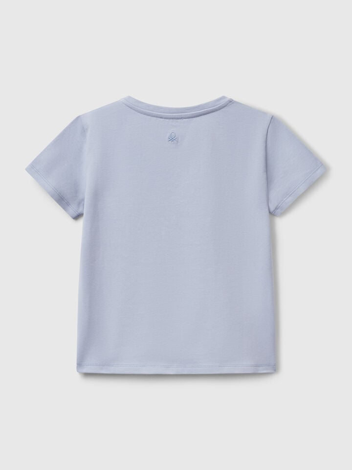 Benetton Cut Out Motif T-shirt Periwinkle