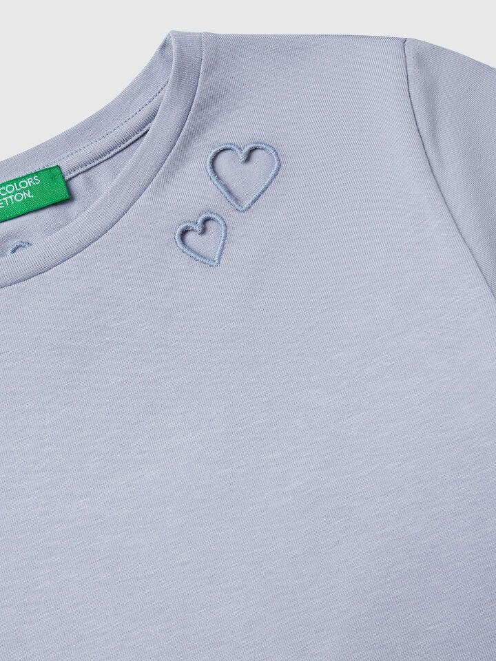 Benetton Cut Out Motif T-shirt Periwinkle