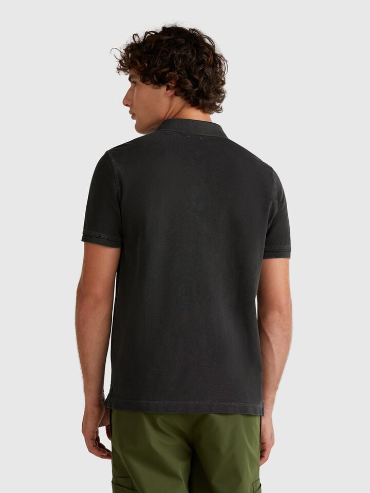 Benetton Dark Gray Regular Fit Polo Dark Gray