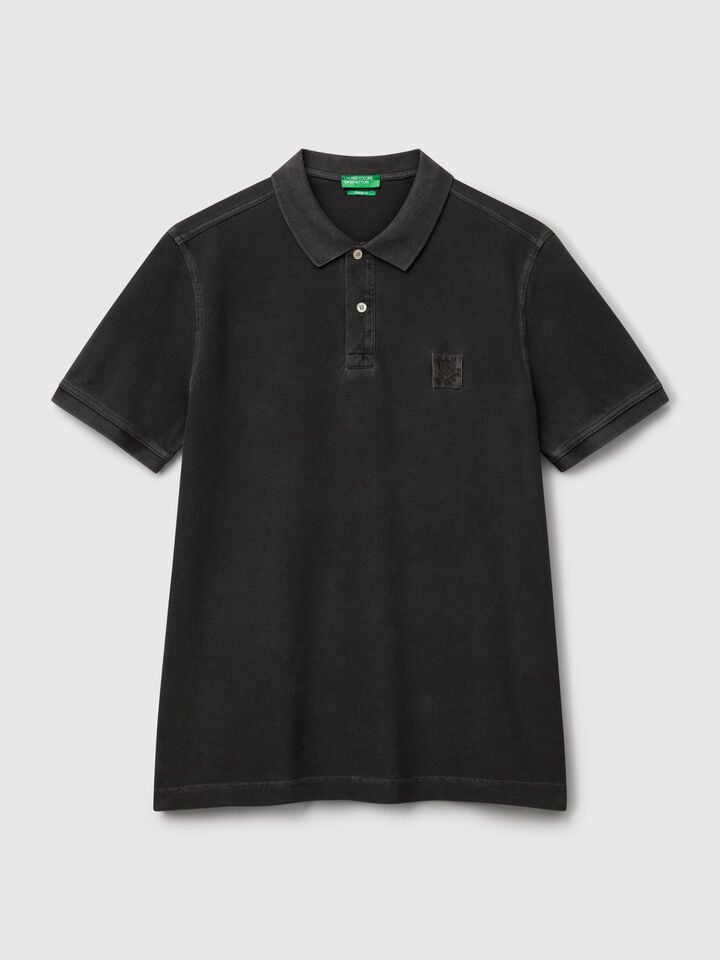 Benetton Dark Gray Regular Fit Polo Dark Gray