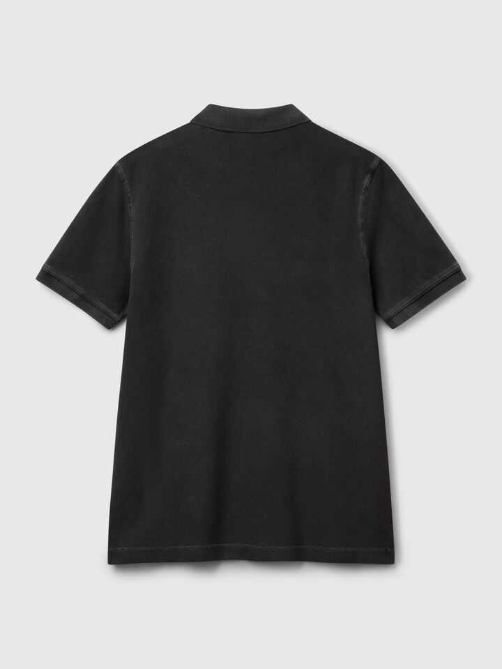 Benetton Dark Gray Regular Fit Polo Dark Gray