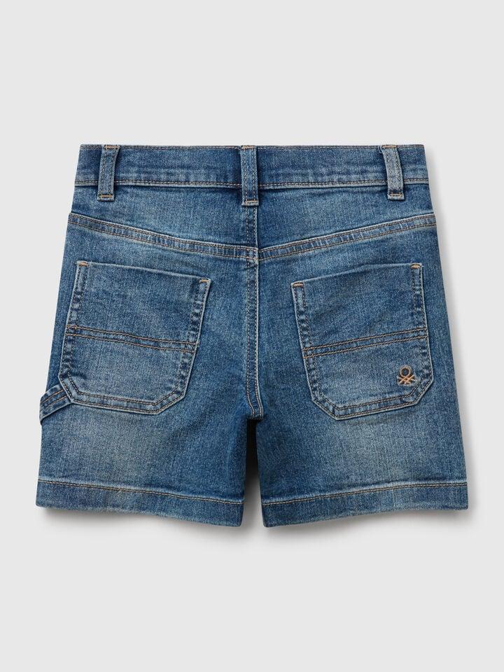 Benetton Denim Bermudas Blue