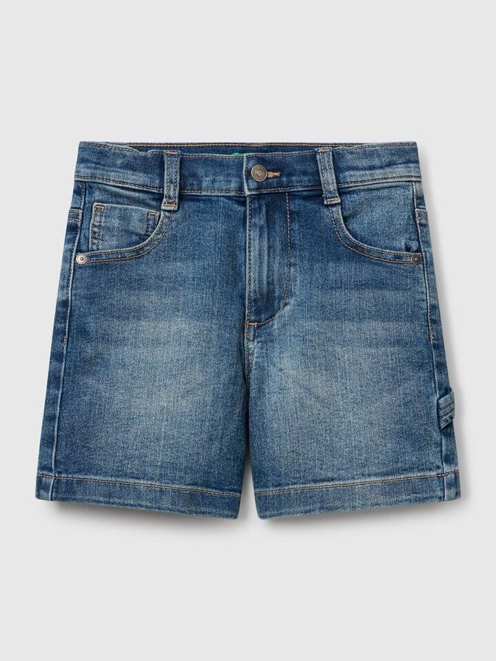 benetton Denim bermudas Blue