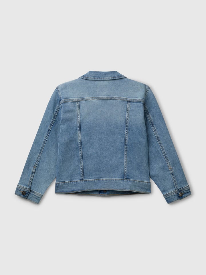 Benetton Denim Jacket Light Blue