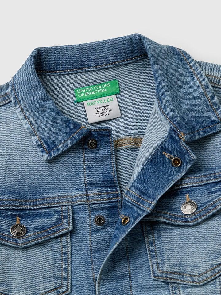 Benetton Denim Jacket Light Blue